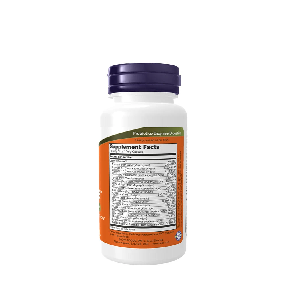 NOW Foods - Ultimative Verdauungsenzyme - 60 vegetarische Kapseln – Bild 2