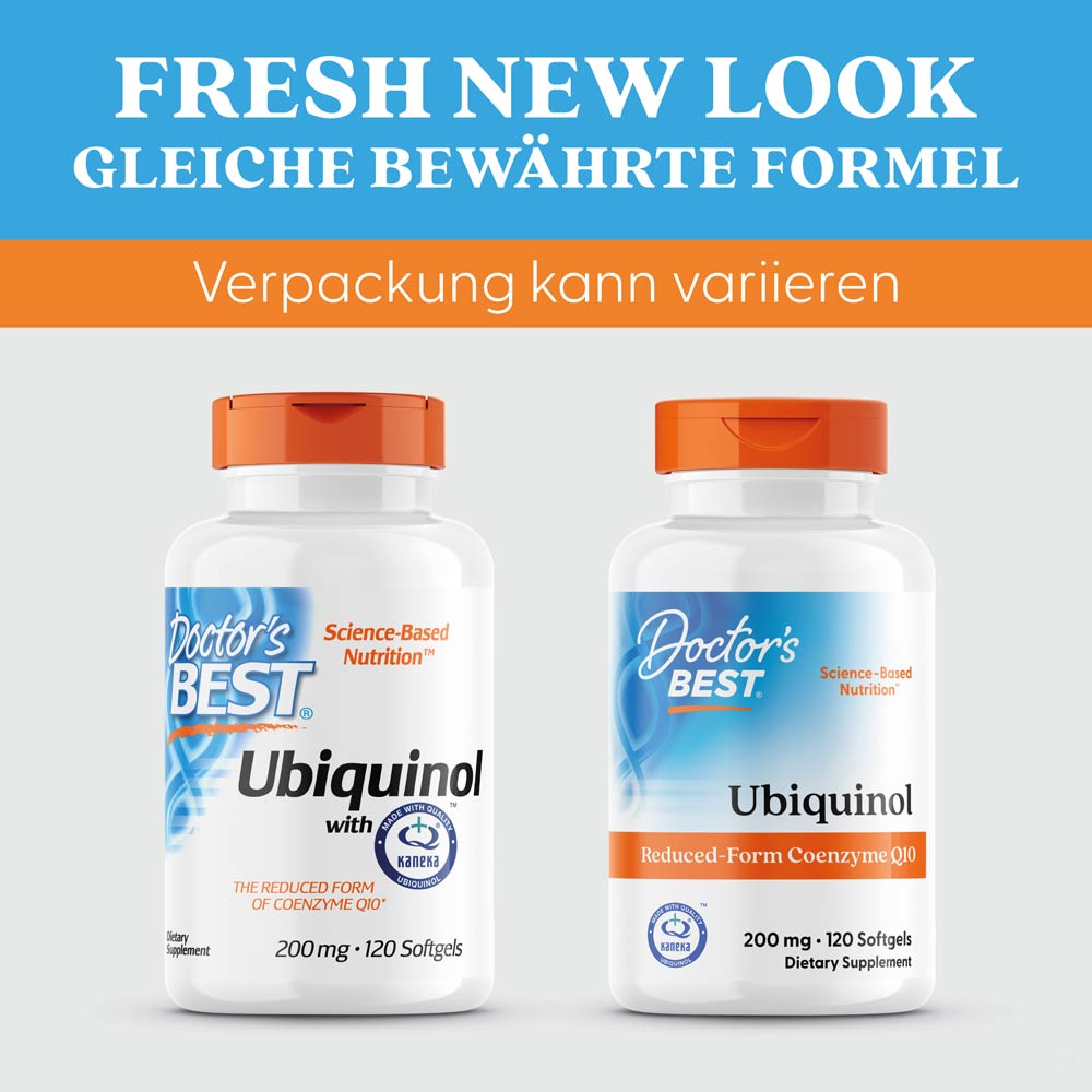 Doctor's Best Ubiquinol mit Kaneka 200 mg, 120 Weichkapseln – Bild 5