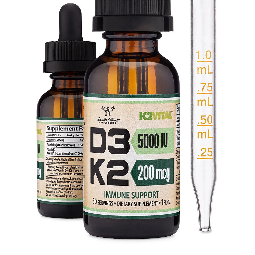 Double Wood Supplements - Vitamin D3 + K2 Tropfen (30 ml) – Bild 3