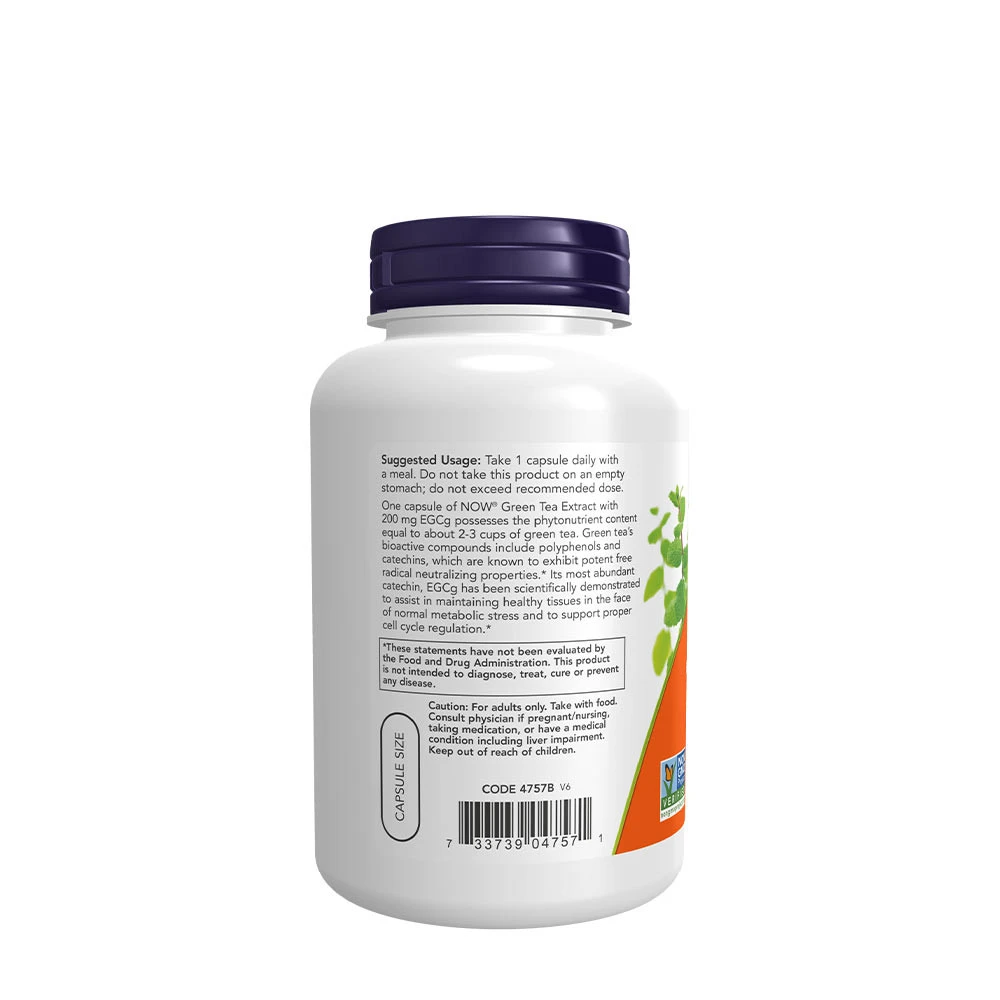 NOW Foods - EGCg Grüntee-Extrakt, 400 mg - 180 Kapseln – Bild 5