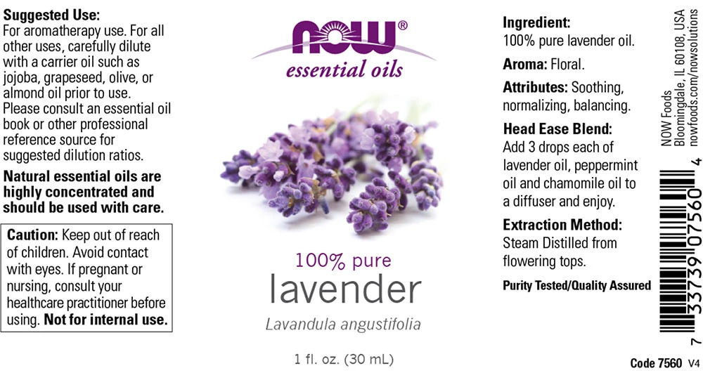 Lavender Oil 100% Pure - 30 ml.