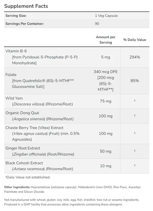 NOW Foods - Weibliches Gleichgewicht - 90 vegane Kapseln – Bild 2