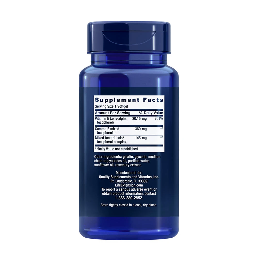 Life Extension - Gemischte Tocopherole und Tocotrienole - 60 Weichgelatinekapseln – Bild 2