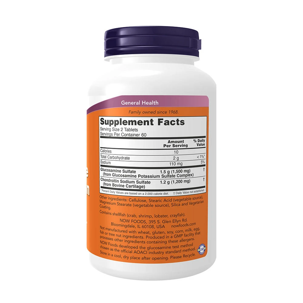 NOW Foods - Glukosamin & Chondroitin Extra Stärke - 120 Tabletten – Bild 5