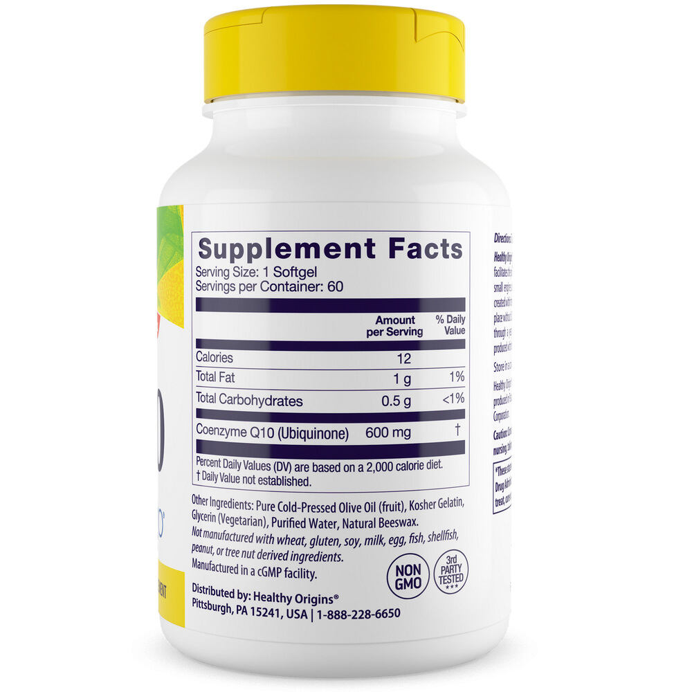 Healthy Origins CoQ10 600 mg, 60 Weichkapseln – Bild 3