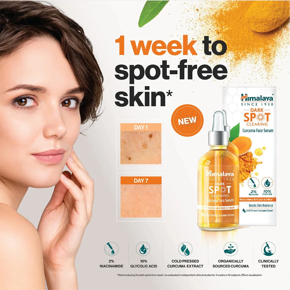 Himalaya - Aufhellendes Gesichtsserum gegen dunkle Flecken mit Kurkuma (30 ml, Kurkuma) – Bild 11