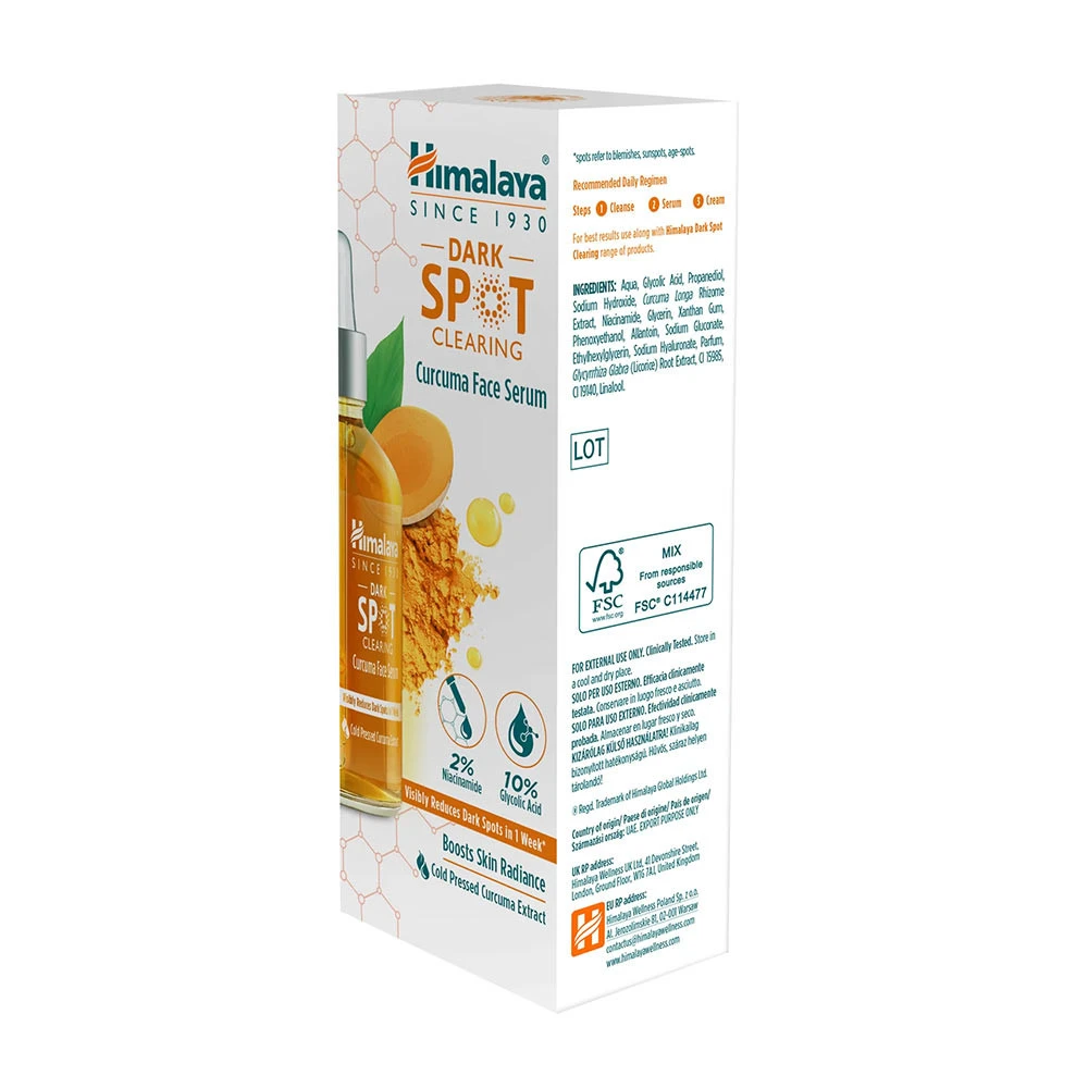 Himalaya - Aufhellendes Gesichtsserum gegen dunkle Flecken mit Kurkuma (30 ml, Kurkuma) – Bild 6