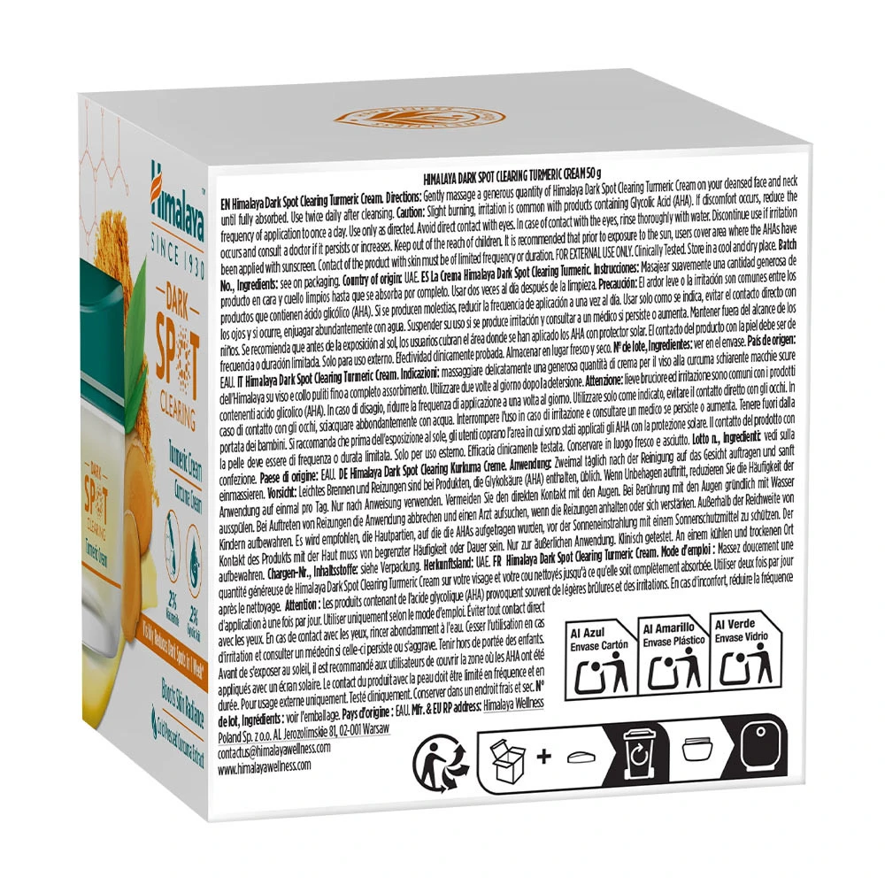 Himalaya - Aufhellende Creme gegen dunkle Flecken mit Kurkuma (50 g, Kurkuma) – Bild 5