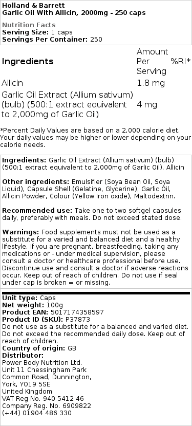 2000mg - 250 kapsler