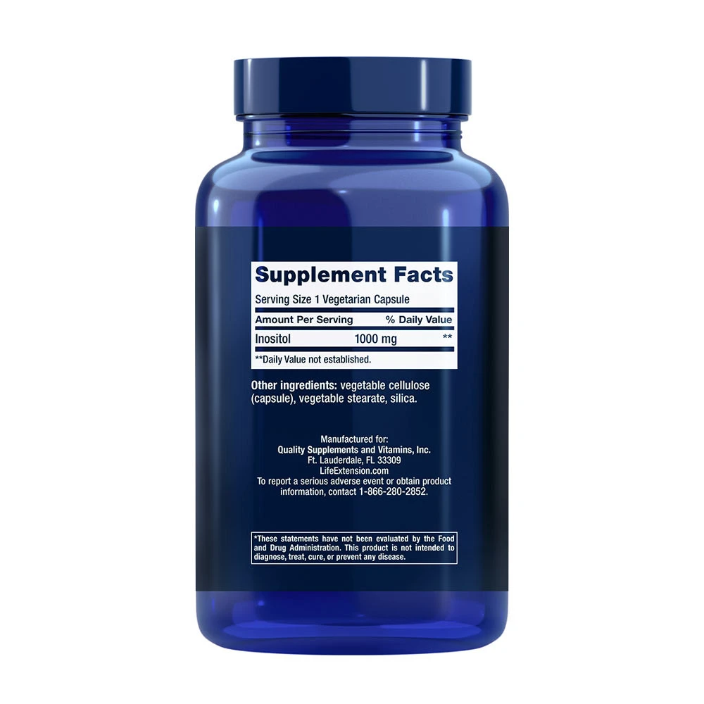 Life Extension - Inositol Kapseln, 1000 mg - 360 Stück – Bild 3
