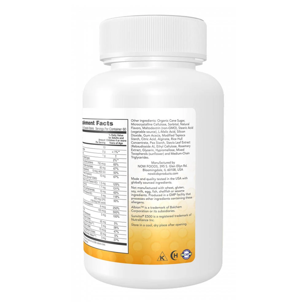 NOW Foods - Kinder-Vitamine, Beerengeschmack - 120 Kautabletten – Bild 3