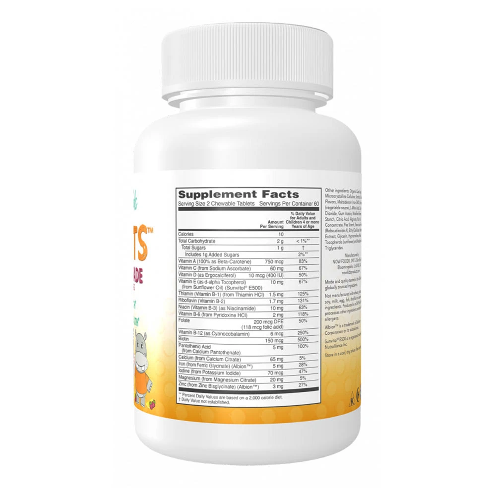 NOW Foods - Kinder-Vitamine, Beerengeschmack - 120 Kautabletten – Bild 6