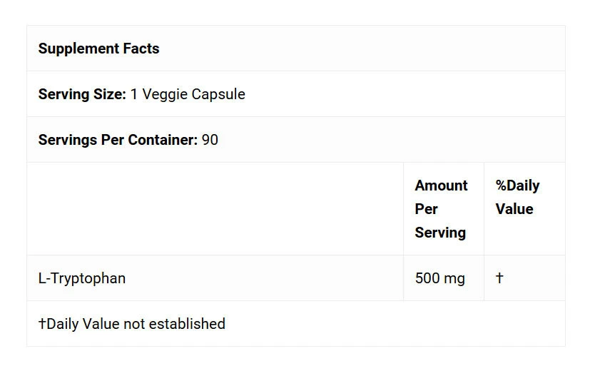 Doctor's Best - L-Tryptophan mit TryptoPure, 500 mg - 90 Kapseln – Bild 3