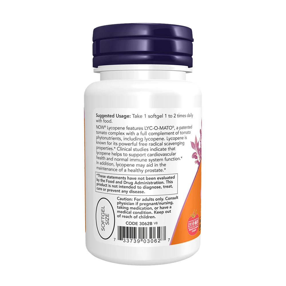 NOW Foods - Lycopin, 20 mg - 50 Weichkapseln – Bild 8