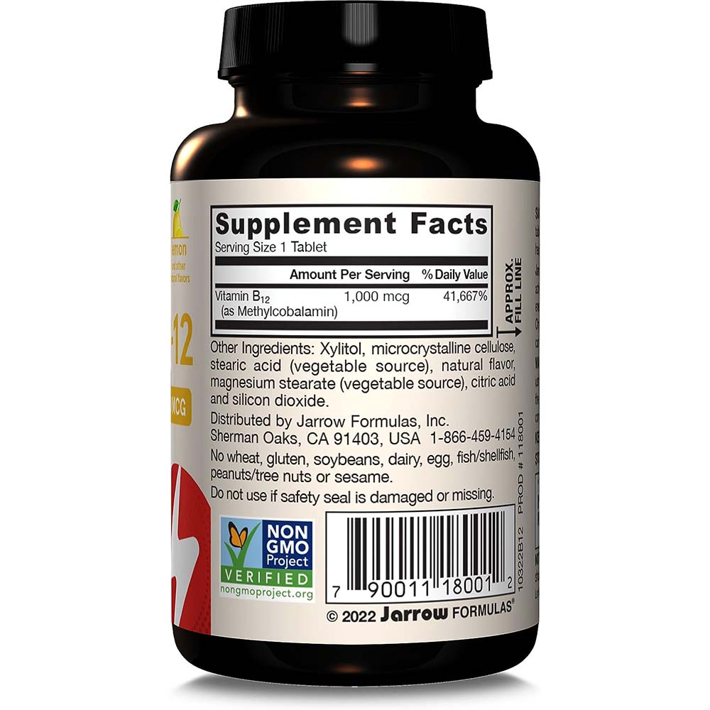 Jarrow Formulas - Methyl B-12, 1000 mcg - 100 Lutschtabletten – Bild 5