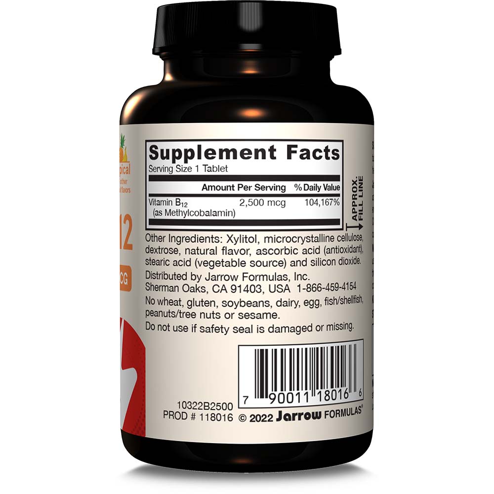 Jarrow Formulas - Methyl B-12, 2500 mcg - 100 Lutschtabletten – Bild 5