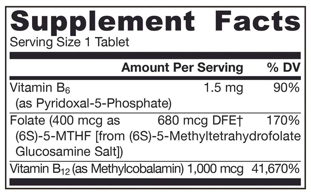 Jarrow Formulas - Methyl B-12 & Methylfolat, 400 mcg Zitrone - 100 Pastillen – Bild 2