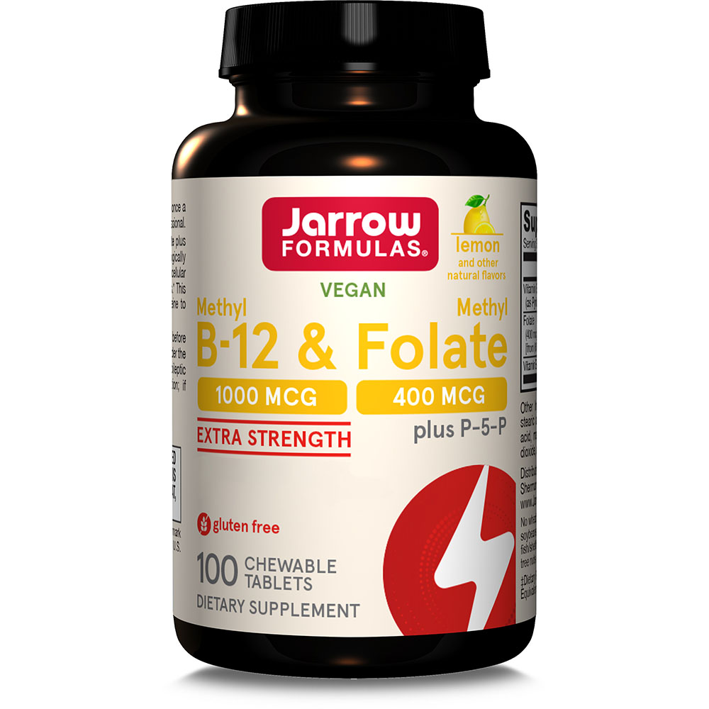 Jarrow Formulas - Methyl B-12 & Methylfolat, 400 mcg Zitrone - 100 Pastillen – Bild 4