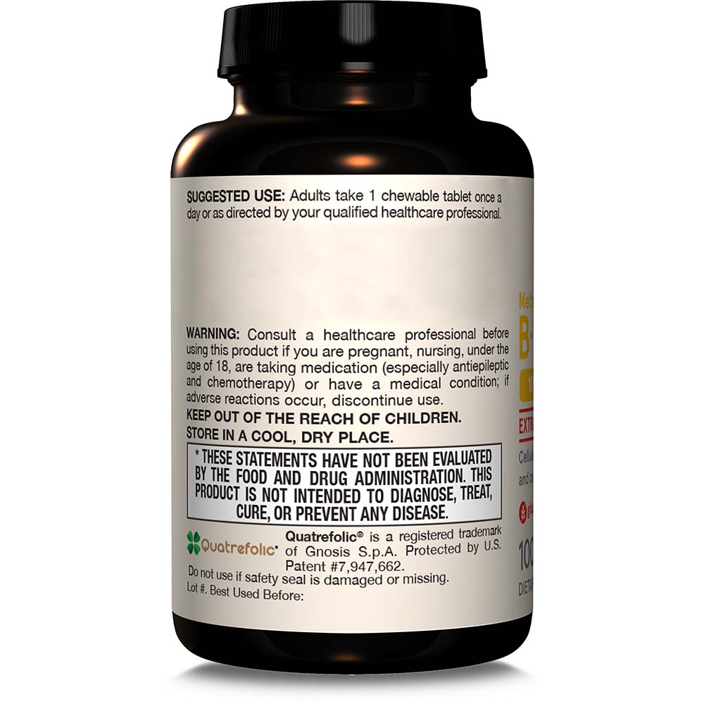 Jarrow Formulas - Methyl B-12 & Methylfolat, 400 mcg Zitrone - 100 Pastillen – Bild 5