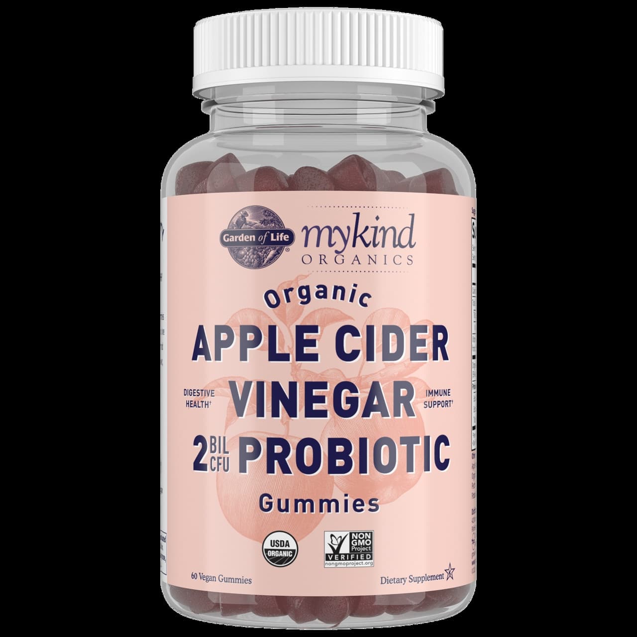 Mykind Organics æblecidereddike med probiotika - 60 veganske gummier