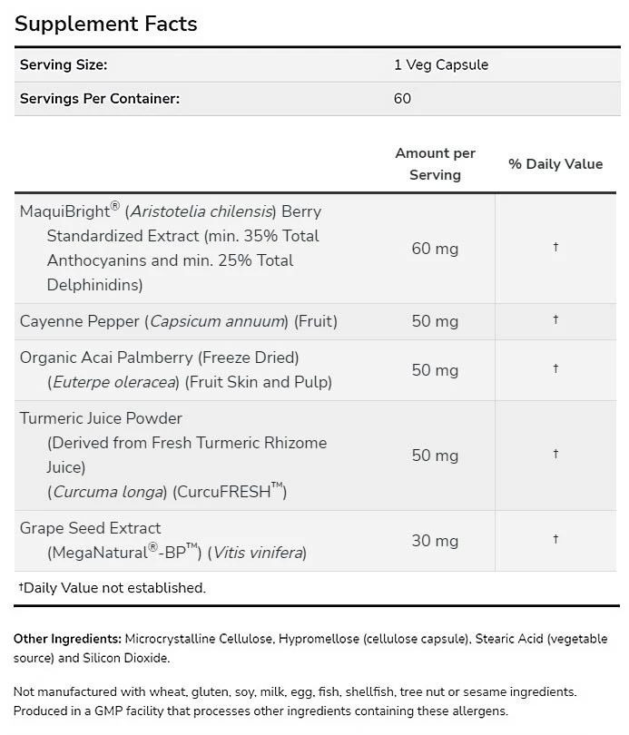 NOW Foods - Augenfeuchtigkeitspflege mit MaquiBright® (60 vegane Kapseln) – Bild 3