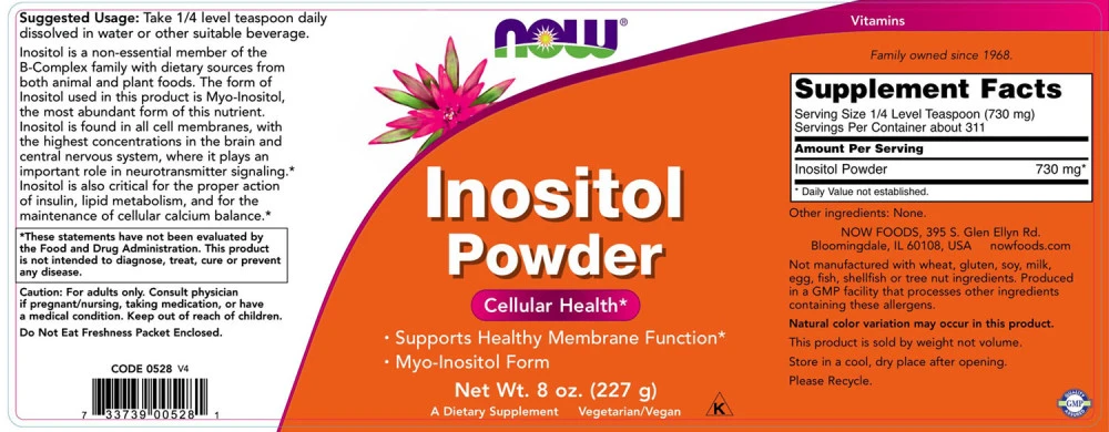 NOW Foods - Inositpulver vegetarisch (226 g) – Bild 3