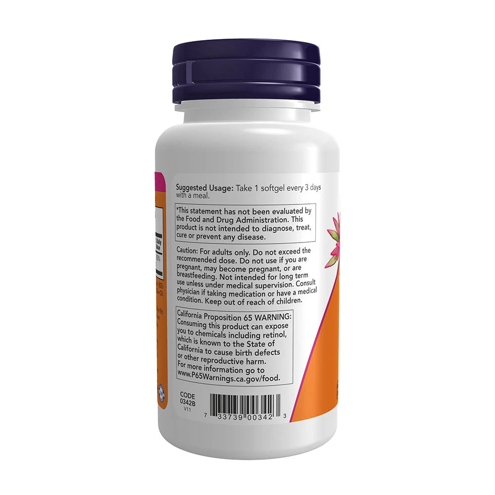 NOW Foods - Vitamin A 25000 IE (250 Weichkapseln) – Bild 6