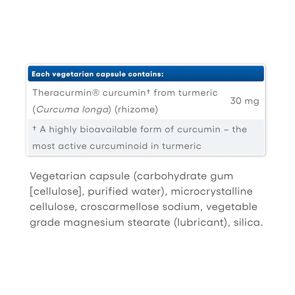 Natural Factors - Theracurmin 30 mg (60 Kapseln) – Bild 2