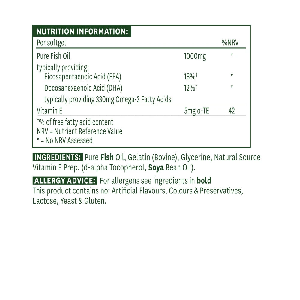 Natures Aid - Fischöl 1000 mg (90 Weichkapseln) – Bild 4