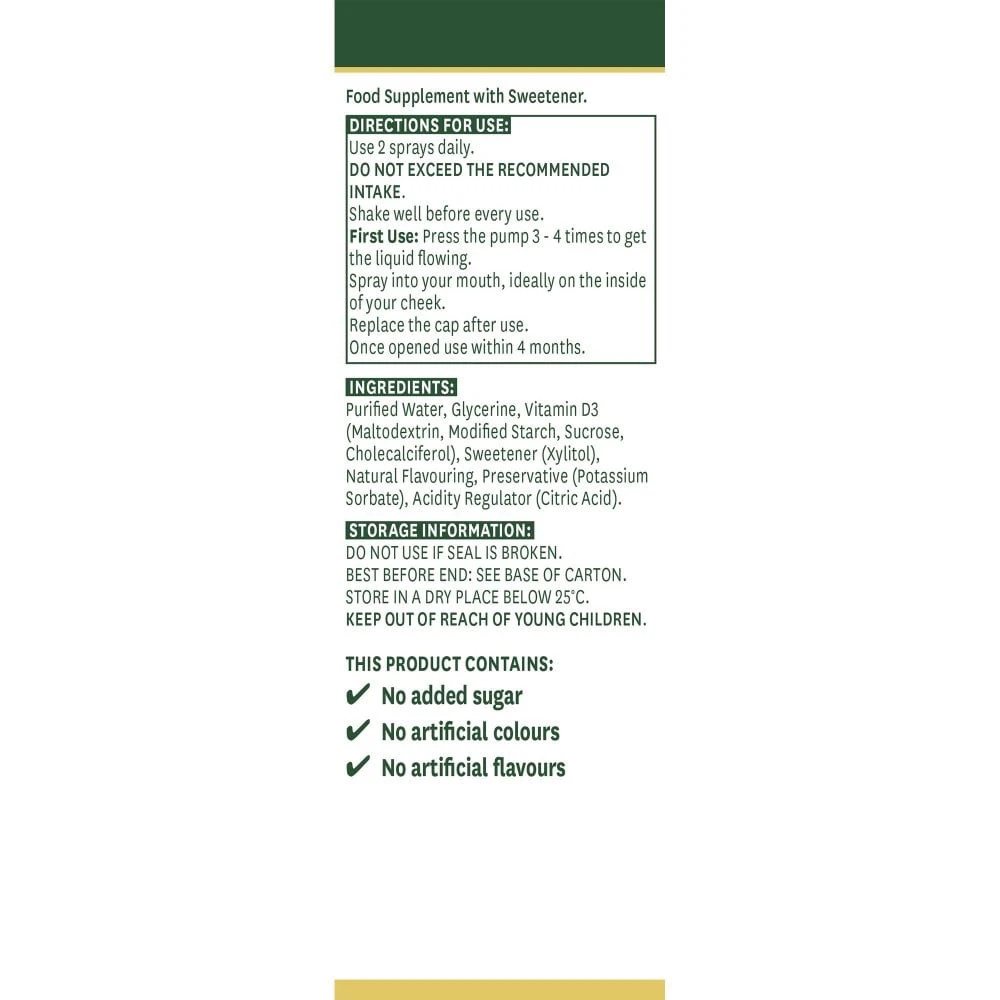 Natures Aid - Vitamin D3 Tägliches Mundspray (30 ml, Orange) – Bild 5