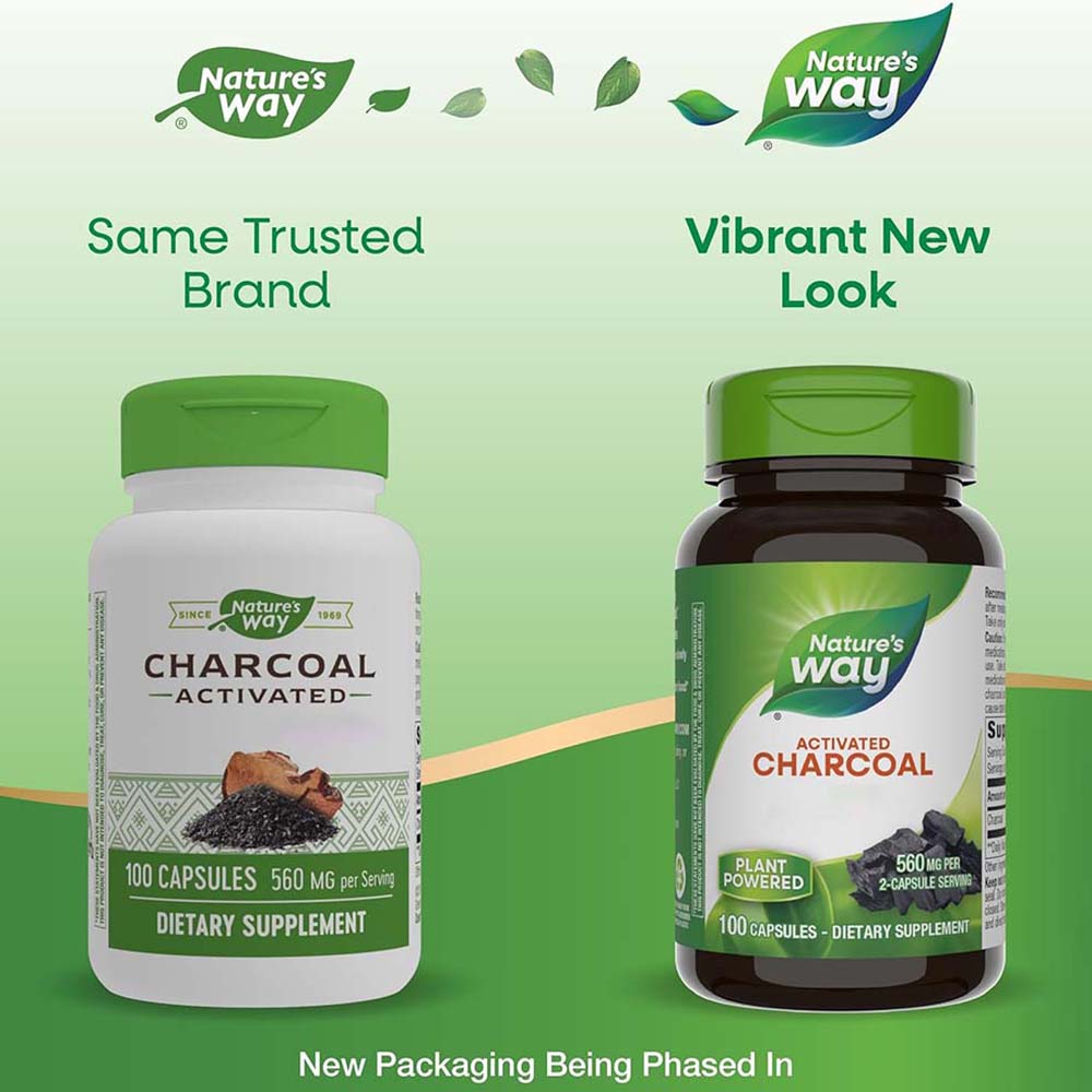 Nature's Way - Aktivkohle (100 Kapseln) – Bild 6