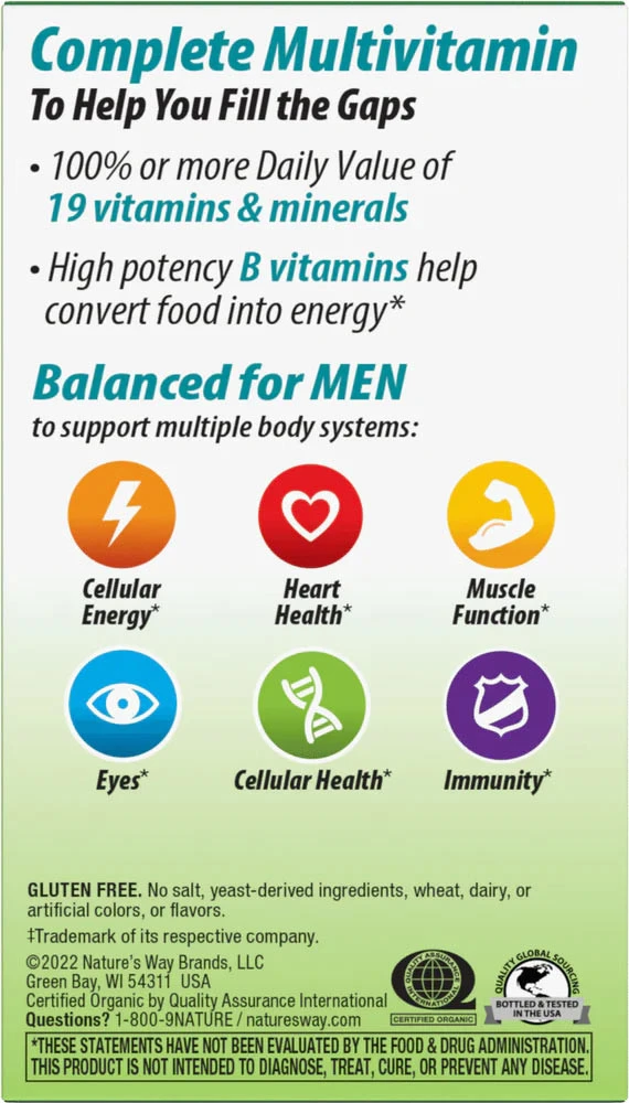 Nature's Way - Alive! Gartenfrische für Männer (60 Tabletten) – Bild 3