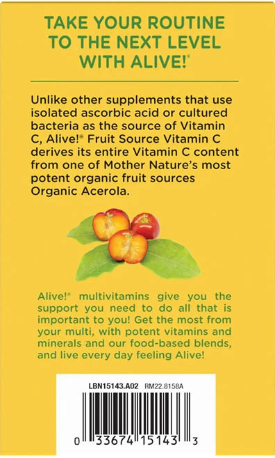Nature's Way - Alive!® Fruchtquellen-Vitamin-C-Getränkepulver (120 g) – Bild 6