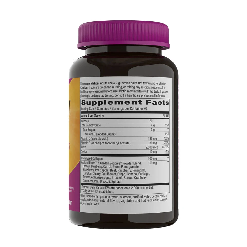 Nature's Way - Alive!® Haare, Haut & Nägel Gummis (60 Gummis, Erdbeerbeutel) – Bild 4