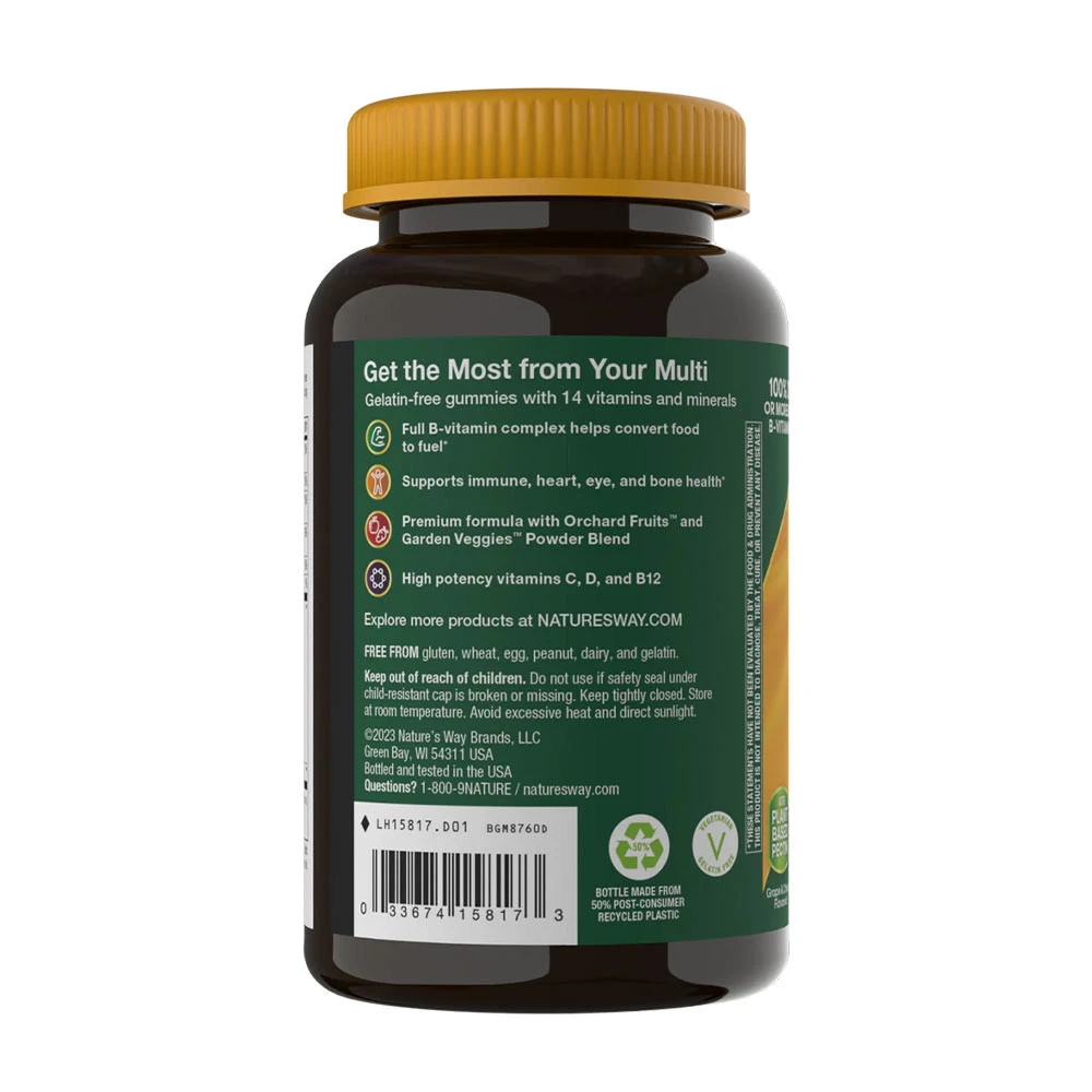 Nature's Way - Alive!® Premium Erwachsenen-Multivitamin-Gummis (90 Gummis) – Bild 3