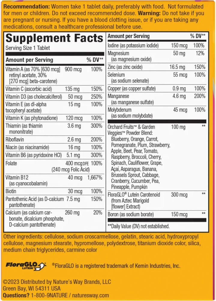 Nature's Way - Alive!® Frauen 50+ Komplettes Multivitamin (50 Tabletten) – Bild 4