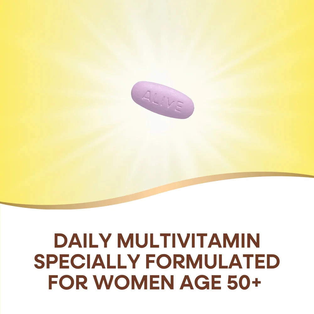 Nature's Way - Alive!® Frauen 50+ Komplettes Multivitamin (50 Tabletten) – Bild 7