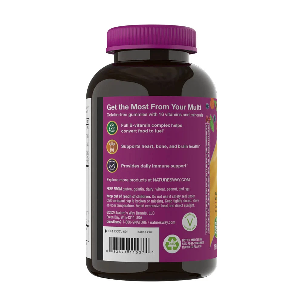 Nature's Way - Alive!® Frauen 50+ Multivitamin-Gummis (130 Gummis, gemischte Beeren) – Bild 5