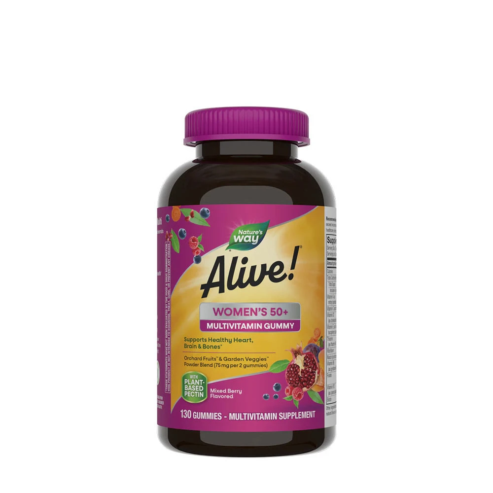Nature's Way - Alive!® Frauen 50+ Multivitamin-Gummis (130 Gummis, Gemischte Beeren)-image