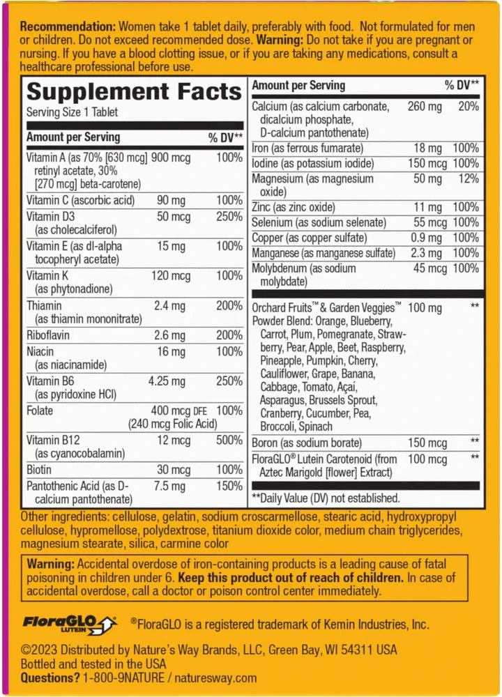 Nature's Way - Alive!® Frauen-Komplettmultivitamin (50 Tabletten) – Bild 6