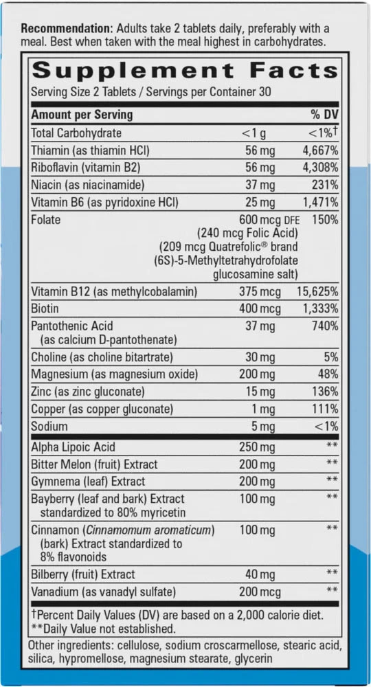 Nature's Way - Blutzucker-Manager Tabletten (60 Tabletten) – Bild 4