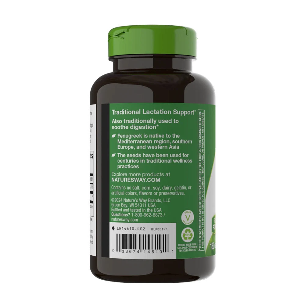 Natures Way - Bockshornkleesamen (180 Kapseln) – Bild 3