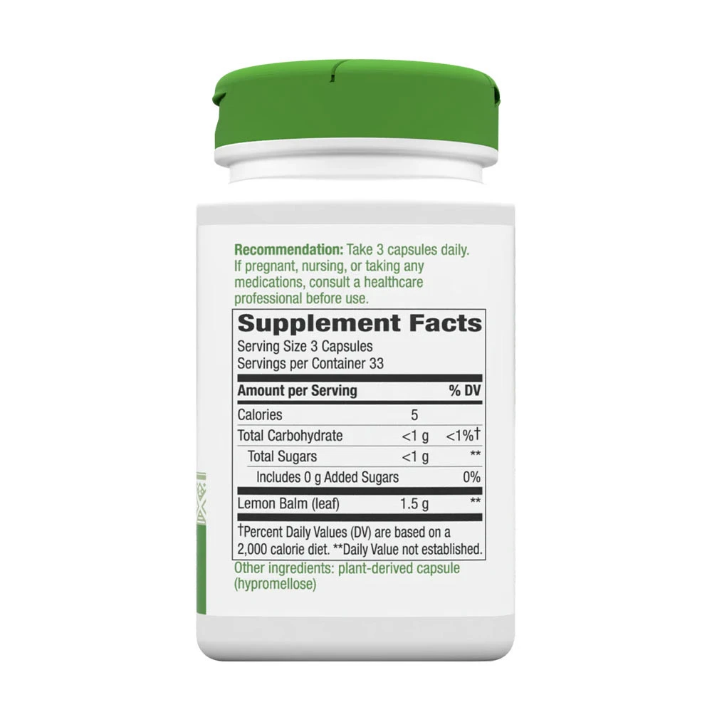 Natures Way - Melissen-Zitronenmelisse (100 Kapseln) – Bild 2