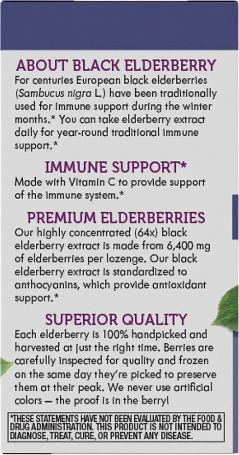 Natures Way - Sambucus Original Lutschtabletten mit Holunder (30 Lutschtabletten) – Bild 8
