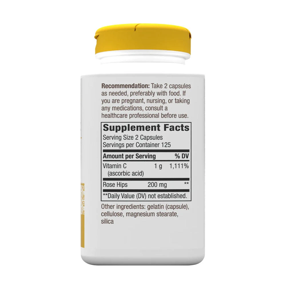 Natures Way - Vitamin C mit Hagebutten (250 Kapseln) – Bild 2