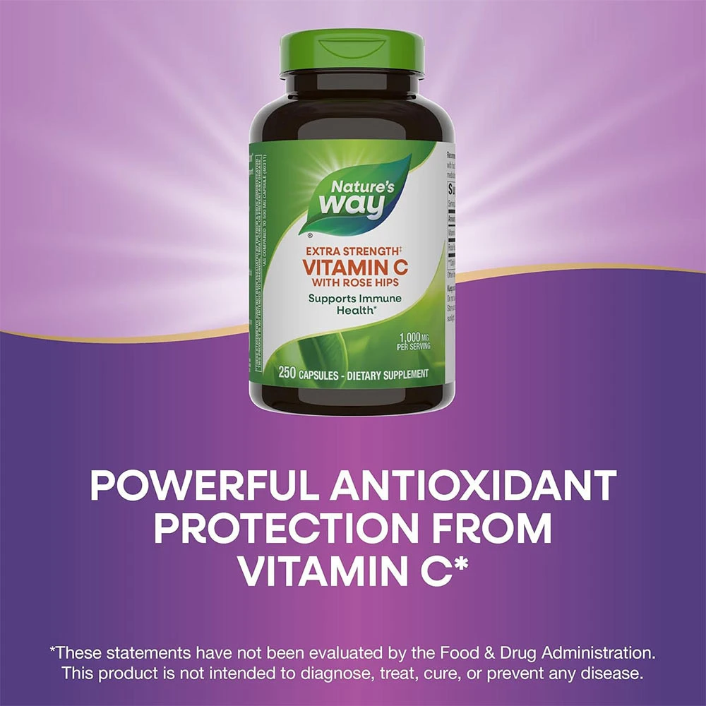 Natures Way - Vitamin C mit Hagebutten (250 Kapseln) – Bild 10