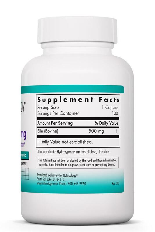 Nutricology Ochsen-Galle 500 mg, 100 vegetarische Kapseln – Bild 4