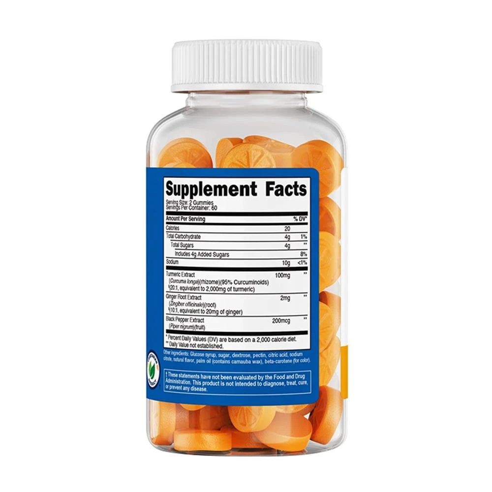 Nutricost - Kurkuma-Gummis mit Zitronengeschmack, 2000 mg (120 Stück) – Bild 6