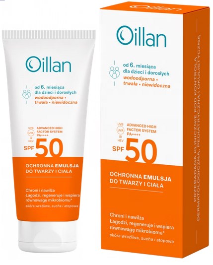 OILLAN Sun Emulsja Ochronna SPF50 (100 ml/3.4 fl.oz.)
