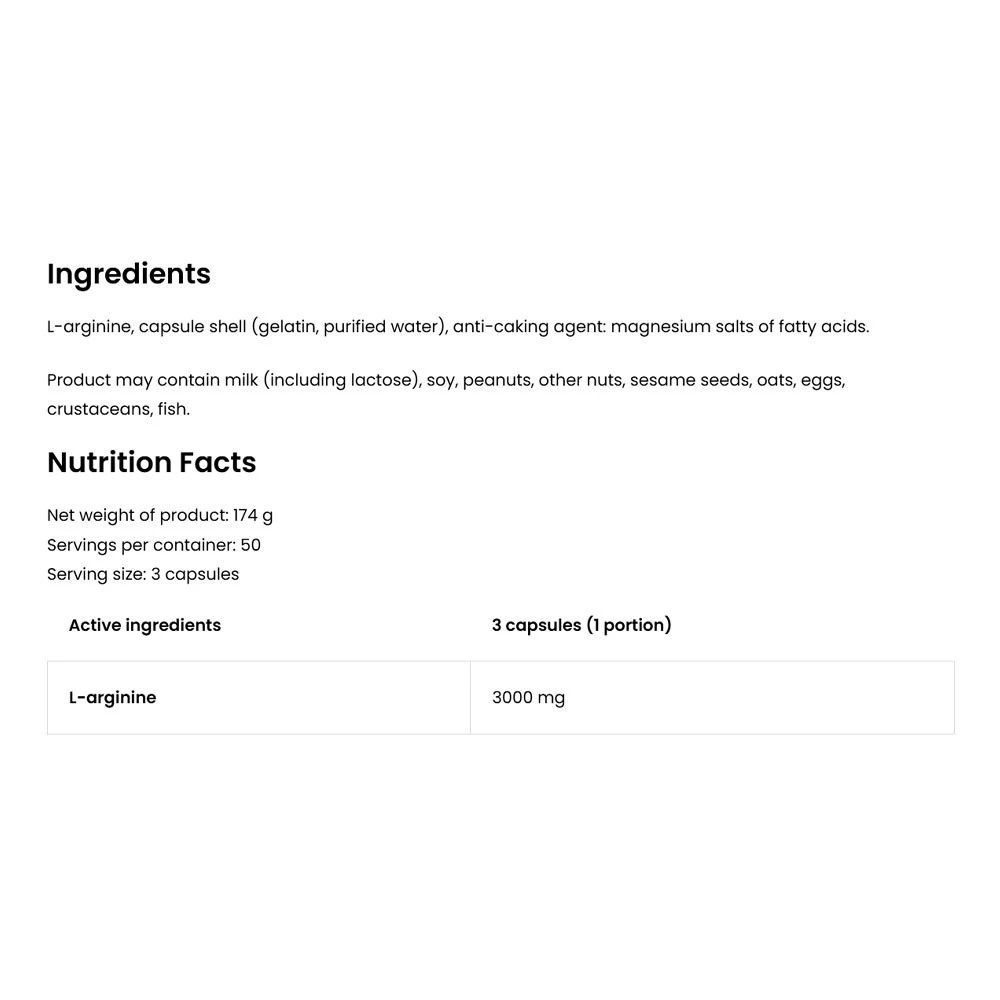 OstroVit - OstroVit Arginin 3000 mg (150 Kapseln) – Bild 5